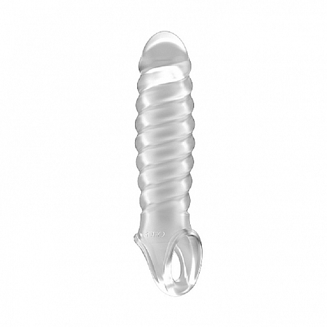 Увеличивающая насадка с кольцом для фиксации No.32 Stretchy Penis Extensio Sono