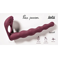 Вибронасадка для двойного проникновения Pure Passion Farnell Wine Red