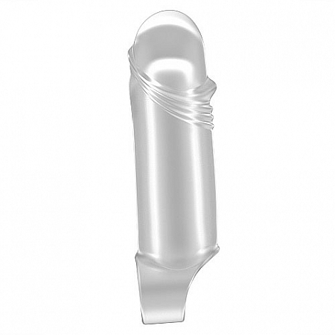 Увеличивающая насадка с кольцом для фиксации No.35 Stretchy Thick Penis Sono