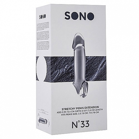 Увеличивающая насадка с кольцом для фиксации No.33 Stretchy Penis Extens Sono