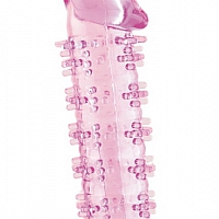 Насадка на пенис розовая Toyfa, 12,5 см