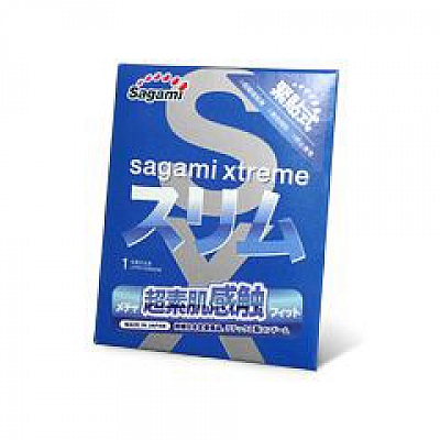 Презерватив Sagami Xtreme Feel Fit супер облегающие 0.06, 1 шт.
