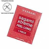 Презерватив ультрапрочный Sagami Xtreme Feel Long 0.09, 1 шт.