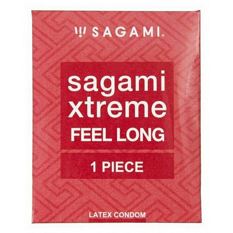 Презерватив ультрапрочный Sagami Xtreme Feel Long 0.09, 1 шт.