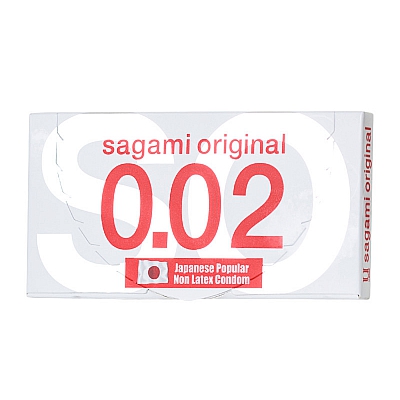 Полиуретановые ультратонкие презервативы Sagami Original 0,02, 2 шт