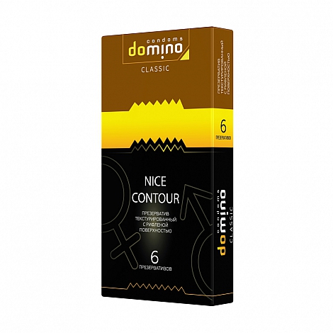 Презервативы ребристые Domino Nice Contour, 6 шт