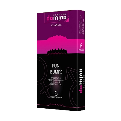Презервативы с точечной поверхностью Domino Classic Fun Bumps, 6 шт