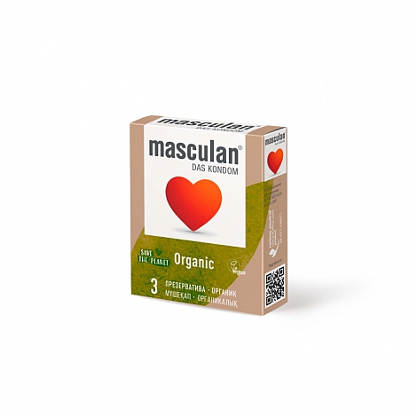 Презервативы Masculan Organic Экологически чистые, Классические, 3 шт