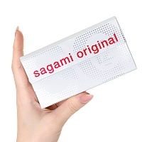 Полиуретановые ультратонкие презервативы Sagami Original 0,02, 12 шт