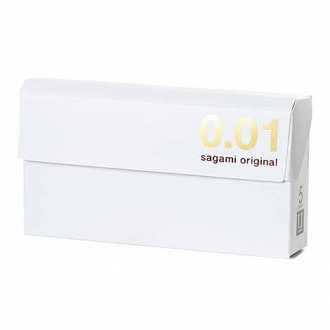 Полиуретановые ультратонкие презервативы Sagami Original 0,01, 5 шт