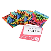 Презервативы без накопителя Sagami Miracle Fit, 5 шт