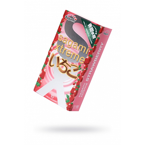 Презервативы Sagami Xtreme Strawberry, 10 шт