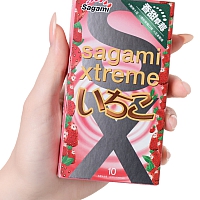 Презервативы Sagami Xtreme Strawberry, 10 шт