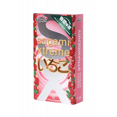 Презервативы Sagami Xtreme Strawberry, 10 шт