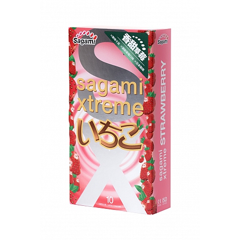 Презервативы Sagami Xtreme Strawberry, 10 шт