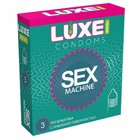 Ребристые презервативы Luxe Big Box Sex Machine