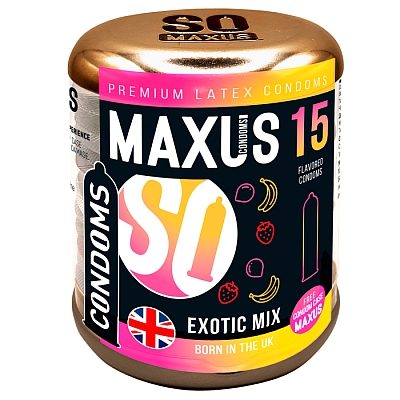 Презервативы Maxus Exotic Mix, ароматизированные, 15 шт
