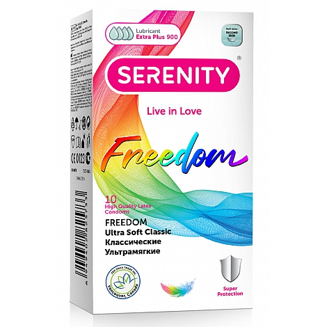 Презервативы ультратонкие Serenity Freedom Ultra Soft, 10 шт