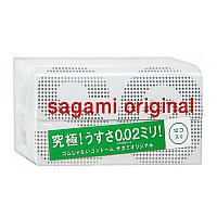 Полиуретановые ультратонкие презервативы Sagami Original 0,02, 24 шт + гель-лубрикант Wettrust, 50 мл