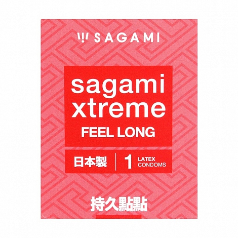 Презерватив ультрапрочный Sagami Xtreme Feel Long 0.09, 1 шт.