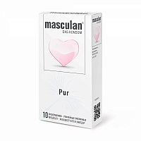 Презервативы ультратонкие с увеличенным количеством смазки Masculan Pur, 10 шт