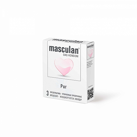 Презервативы с увеличенным количеством смазки Masculan Pur, 3 шт