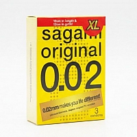 Презервативы полиуретановые увеличенного размера Sagami Original 002 Extra Large, 3 шт