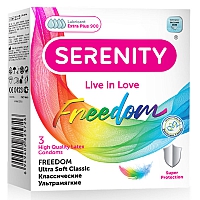 Презервативы ультратонкие Serenity Freedom Ultra Soft, 3 шт