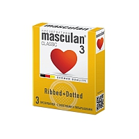 Презервативы c колечками и пупырышками Masculan Classic 3, 3 шт