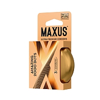 Презервативы в железном кейсе точечные MAXUS 2000 Amazing Dots, 3 шт