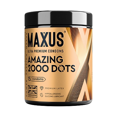 Презервативы с железным кейсом точечные MAXUS 2000 Amazing Dots, 15 шт