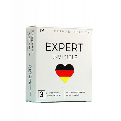 Презервативы особо тонкие Expert Invisible, 3 шт
