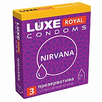 Презервативы гладкие с увеличенным количеством смазки Luxe Royal Nirvana, 3 шт