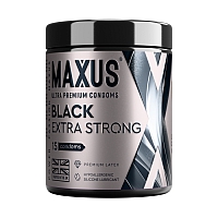 Презервативы с железным кейсом черные утолщенные MAXUS Extra Strong, 15 шт