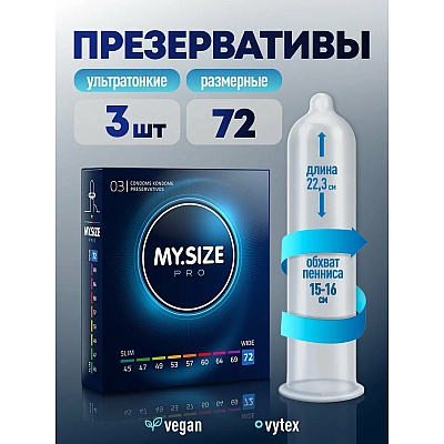Презервативы MY.SIZE PRO №3 размер 72