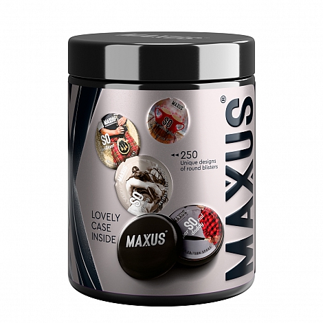 Презервативы с железным кейсом черные утолщенные MAXUS Extra Strong, 15 шт