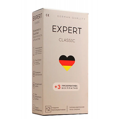 Презервативы классические Expert Classic, 12+3 шт