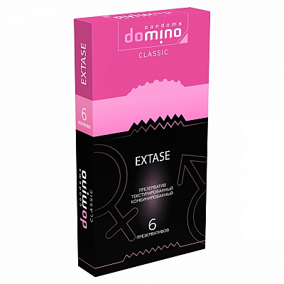 Презервативы точечные с рифленой поверхностью Domino Classic Extase, 6 шт