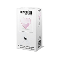 Презервативы ультратонкие с увеличенным количеством смазки Masculan Pur, 21 шт