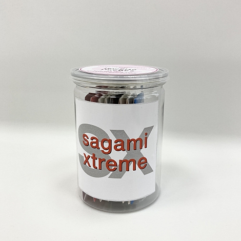 Набор латексных презервативов Sagami Xtreme Weekly Set, 7 шт. + саше гель-смазка Sagami Original, 3 гр