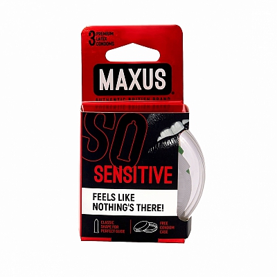 Презервативы ультратонкие в пластиковом кейсе MAXUS Sensitive №3