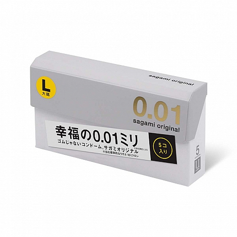 Полиуретановые ультратонкие презервативы Sagami Original 0,01 L-Size, 5 шт