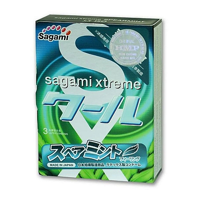 Презервативы Sagami Xtreme Mint, 3 шт