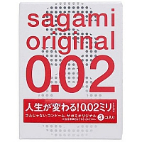 Полиуретановые ультратонкие презервативы Sagami Original 0,02, 3 шт