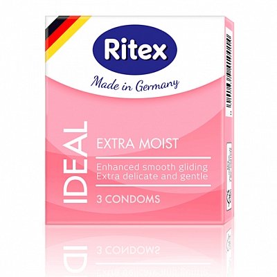 Презервативы с увеличенным количеством смазки Ritex Ideal, 3 шт