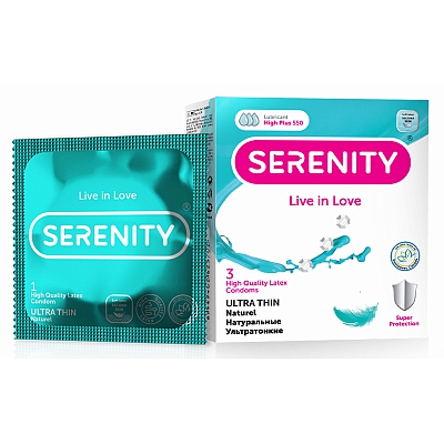 Презервативы ультратонкие Serenity Ultra Thin, 3 шт