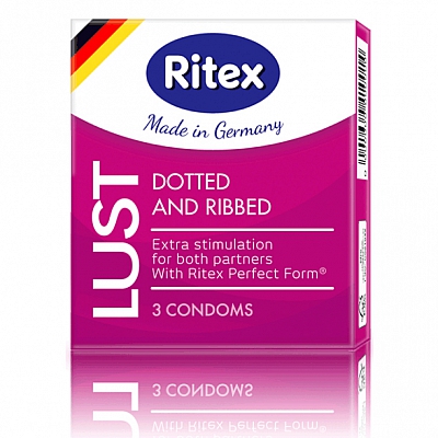 Презервативы с кольцами и пупырышками Ritex Lust, 3 шт