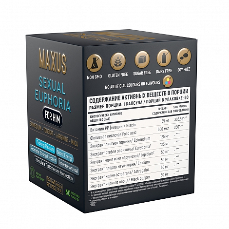 БАД Сексуальная Эйфория для него MAXUS, 60 капсул