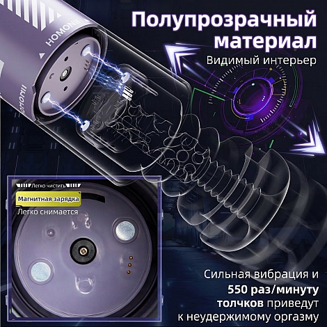 Автоматический мастурбатор с приложением BeYourLover Momonii Skull Men