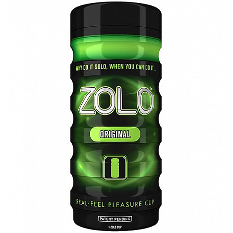 Мастурбатор нереалистичный в зеленой колбе Zolo Original Cup